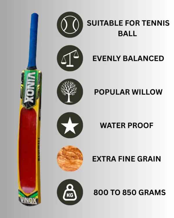 Vinox Popular Willow Rain Addition Cricket Bat