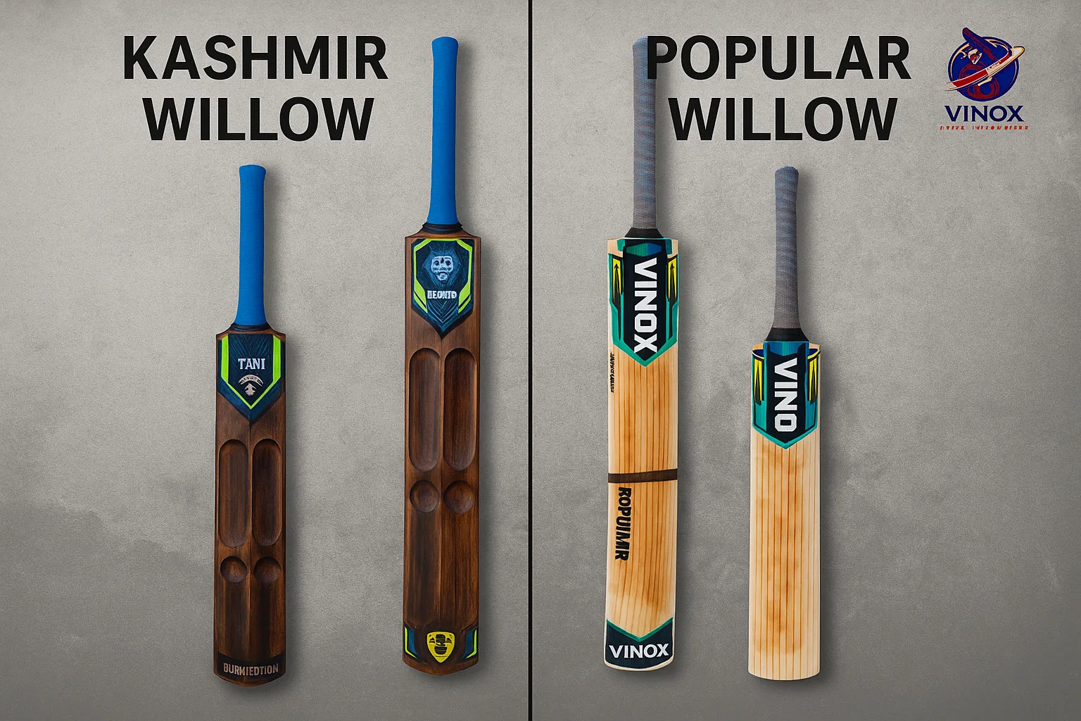 Difference Between Kashmir & Popular Willow Bats