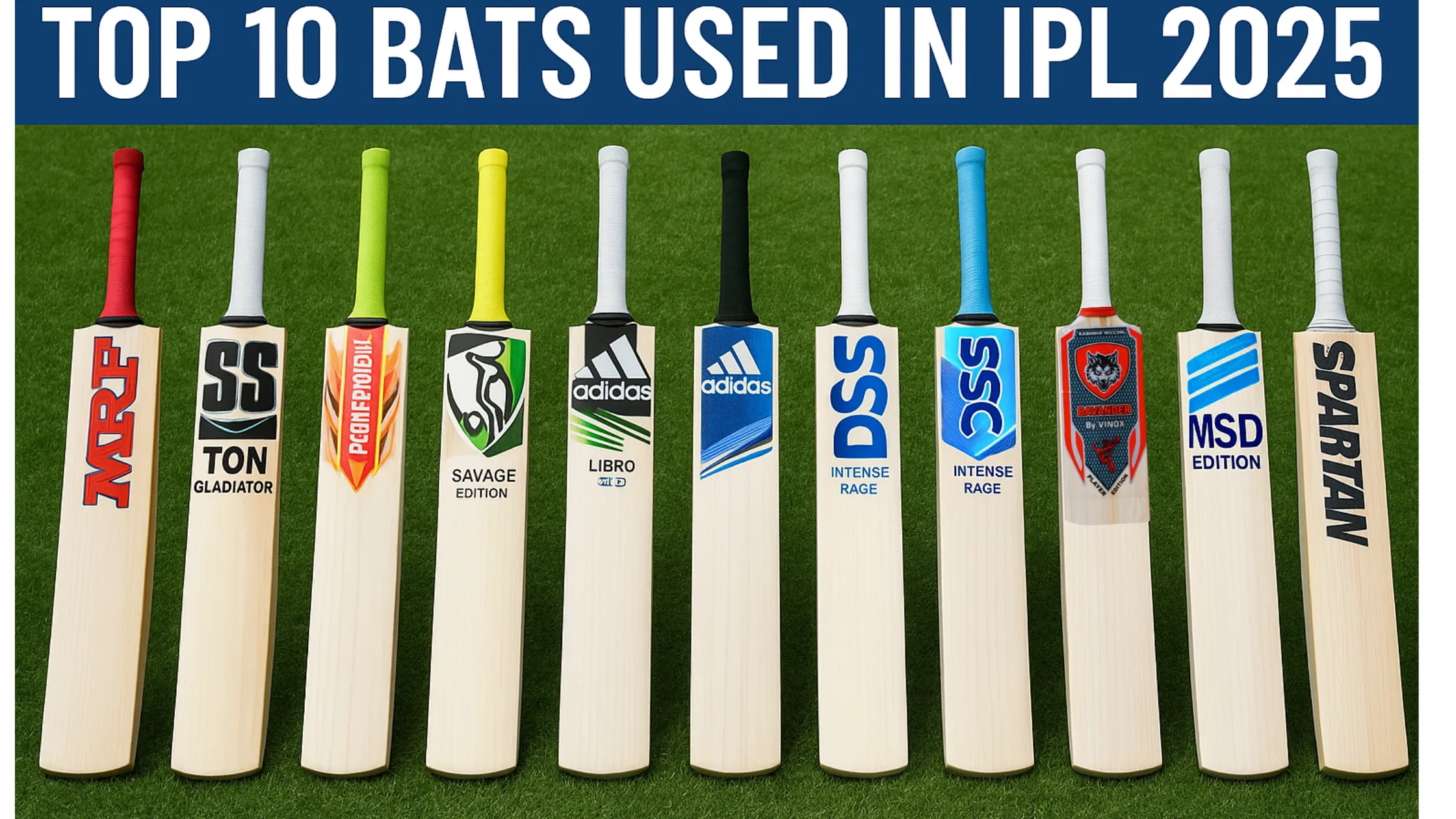 Top 10 Bats Used in IPL 2025