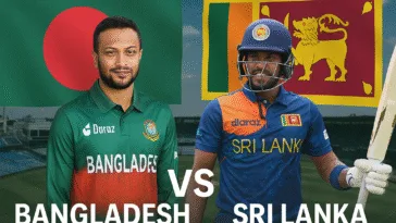 Bangladesh vs Sri Lanka cricket rivalry banner 2025